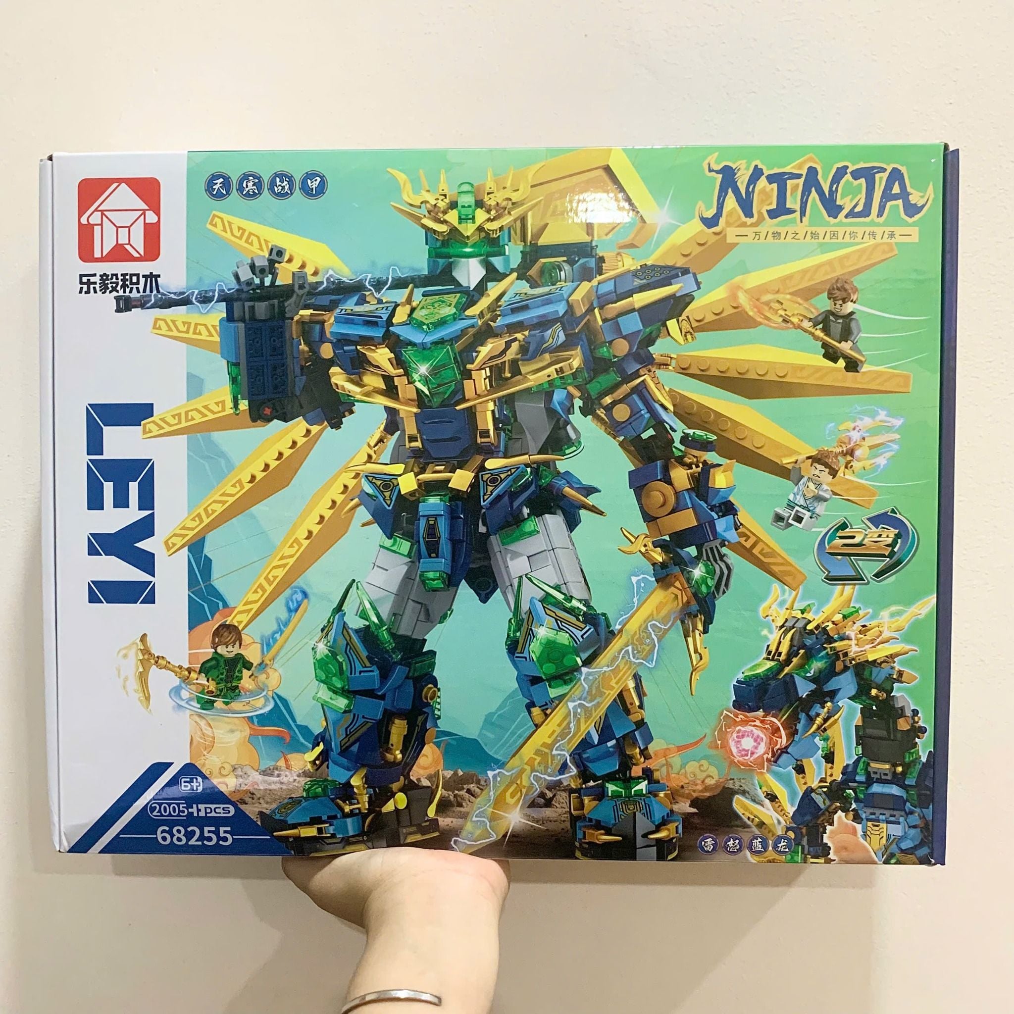  Đồ chơi lắp ráp : Bộ Lắp Ráp Robot Ninja Biến Hình 2 Trong 1 – Hơn 1600-2000 Chi Tiết, 6ages+, No. 68215, 68235, 68255 