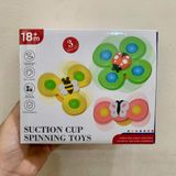  Đồ chơi vận động : SET 3 CON QUAY HÌNH ĐỘNG VẬT CHO BÉ – SUCTION CUP SPINNING TOYS (18M+), No. ME-042 