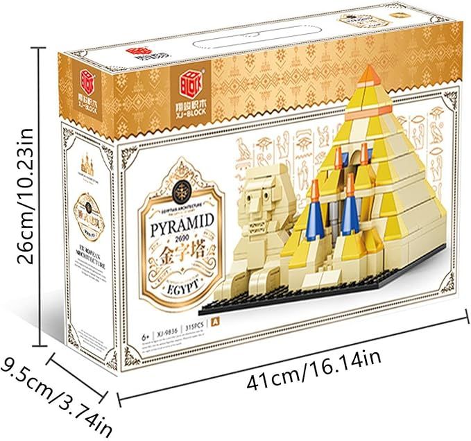  Đồ chơi lắp ráp : Bộ xếp mô hình kiến trúc Kim Tự Tháp Ai Cập ( Pyramid Egypt ) 315pcs 6+ No. XJ-9836 
