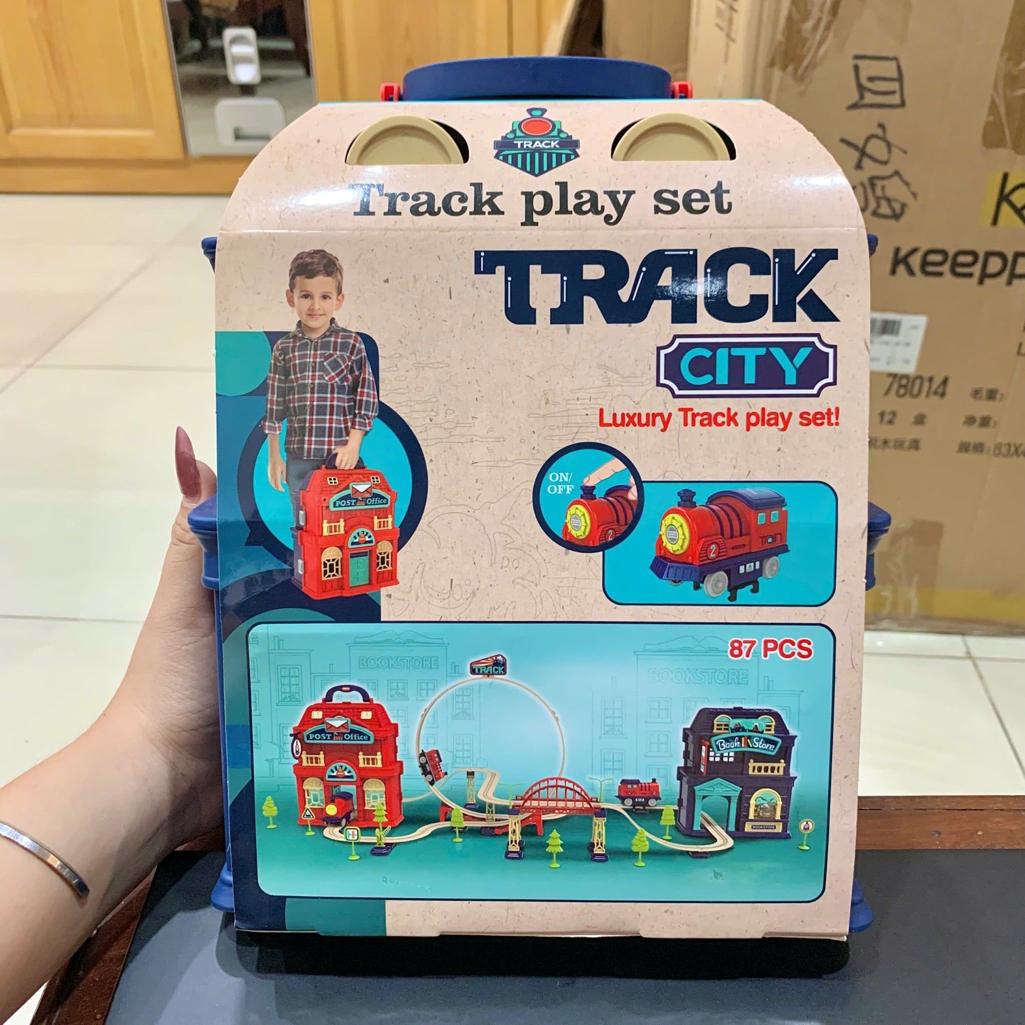  Đồ chơi vận động : Vali lắp ráp đường ray tàu hỏa Track Play Set – Track City, 3ages+, No. 89951,89972 