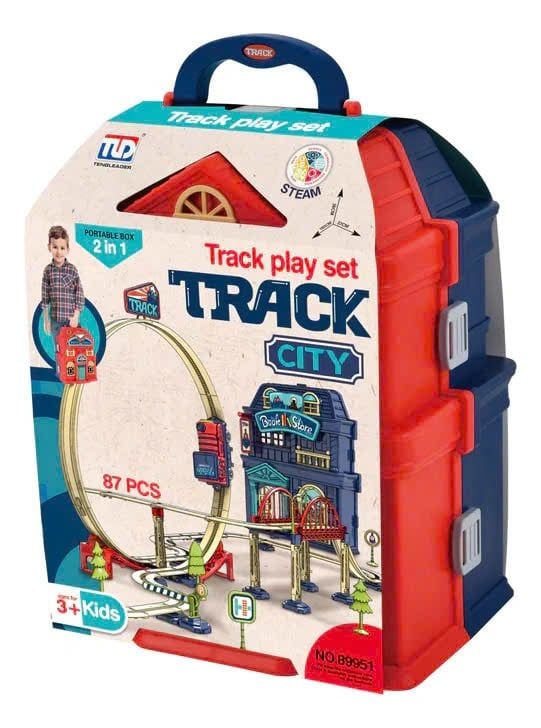  Đồ chơi vận động : Vali lắp ráp đường ray tàu hỏa Track Play Set – Track City, 3ages+, No. 89951,89972 