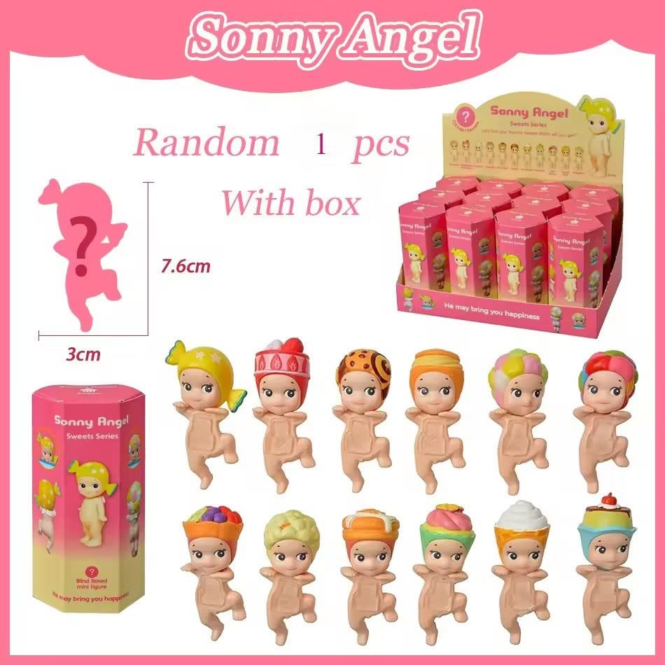  Đồ chơi mô hình : bộ sưu tập mô hình Sonny Angel, phụ kiện gắn điện thoại, laptop siêu đáng yêu 