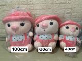  Gấu bông: Heo đội nón hồng dễ thương (nhiều kích thước) 