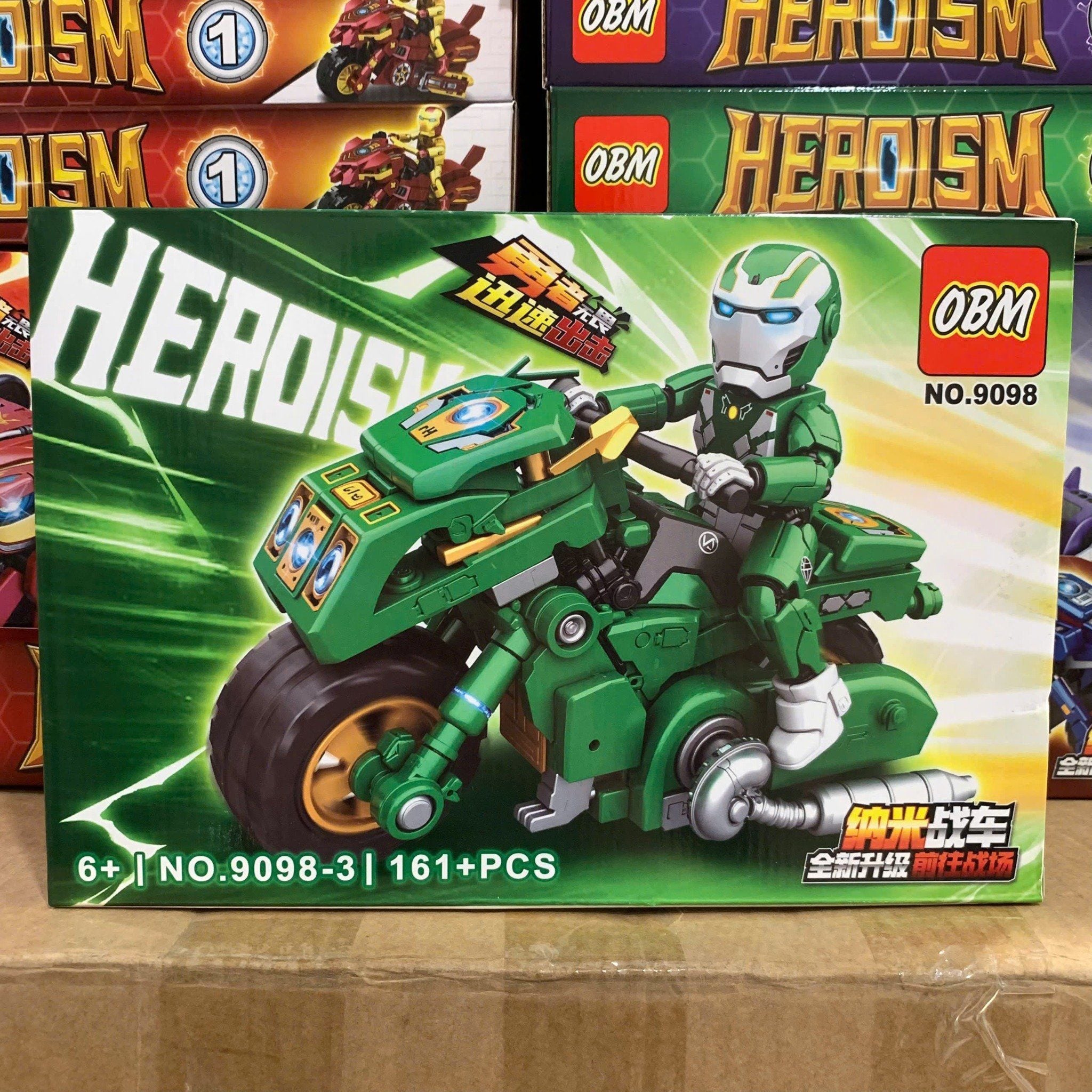  Đồ chơi lắp ráp : Bộ sưu tập mô hình mô tô siêu anh hùng, 3ages+, No. 9098 