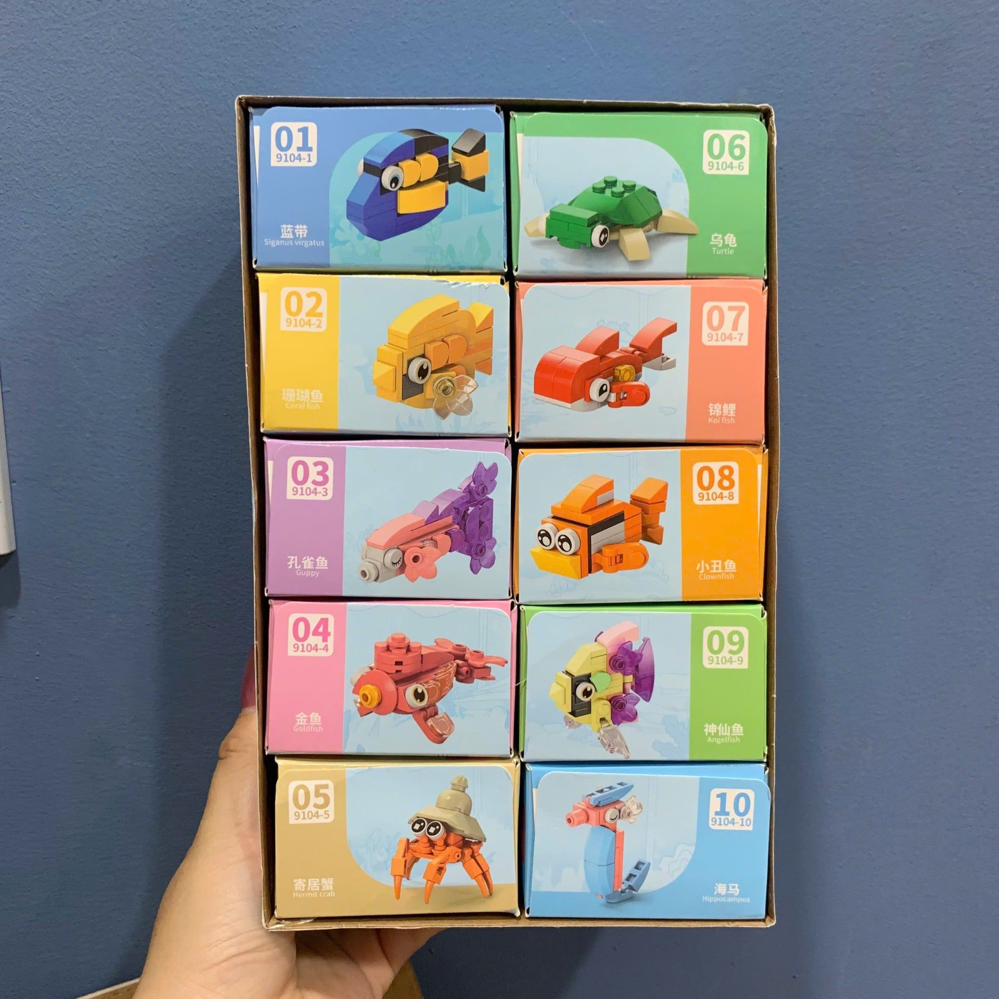  Đồ chơi lắp ráp : Full set 10 mô hình lắp ráp nhiều mẫu 10in1, 6ages+, No. 9100,01,03,04,05,07,08,10,13,16,18 