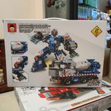  Đồ chơi lắp ráp : Bộ mô hình 2in1 xe bê tông robot và xe cứu hỏa robot, 6ages+, No. 934, 939 