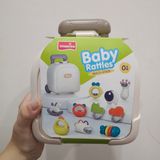  Đồ chơi trẻ em : Bộ vali kéo 10 phụ kiện xúc xắc gặm nướu vali kéo ngộ nghĩnh, cho bé trên 3 tháng tuổi No. 6661-3 