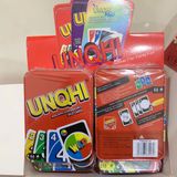  Đồ chơi trí tuệ : MỘT BỘ UNO 108 CARD HỘP THIẾC , ĐỒ CHƠI BOARD GAME 2-10 người chơi, 7ages+, No. 06, 08, 09 