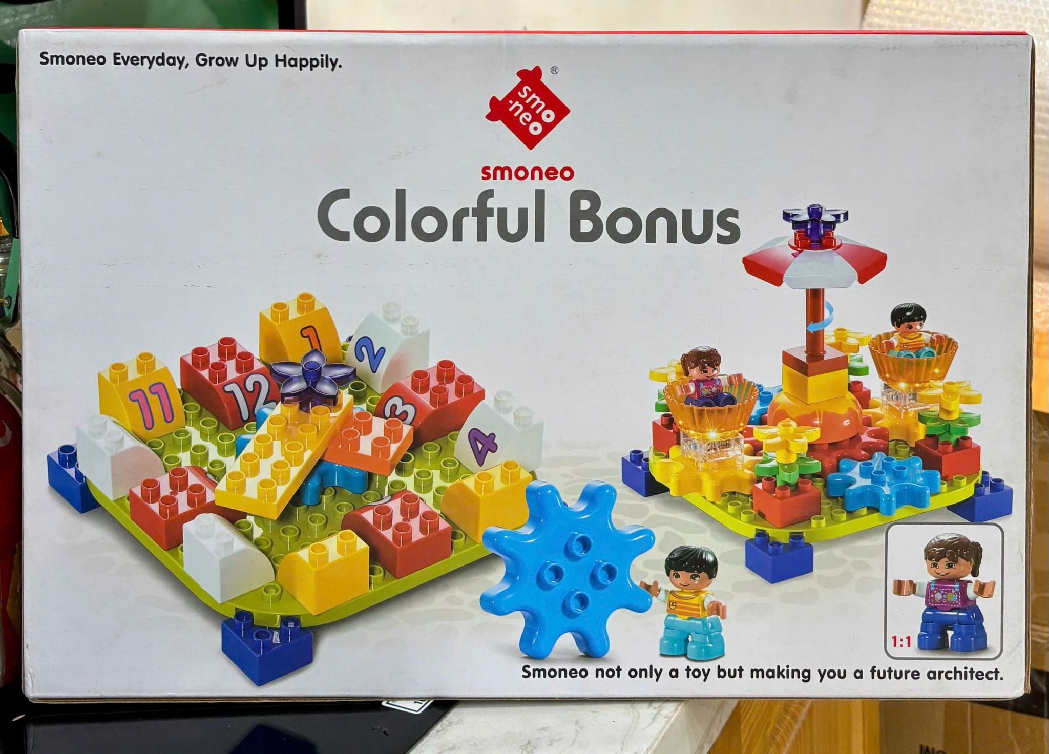  Đồ chơi lắp ráp: COLORFUL BONUS Đu Quay Dùng Pin No. 66003 49PCS Age3+ 