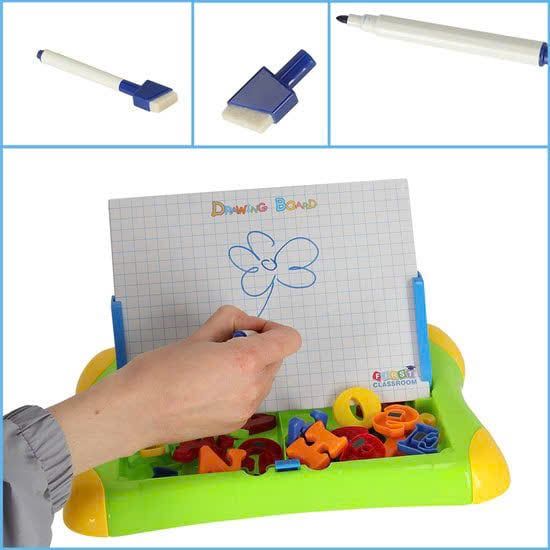  Đồ chơi giáo dục : Bộ bảng vẽ và học chữ số nam châm 2 trong 1 (Magnetic Learning Case), 3ages+, No. HM2216A 