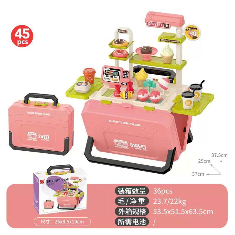  Đồ chơi nhập vai : Vali cửa hàng bánh kẹo - DESSERT SHOP 45 CHI TIẾT, 3ages+, No. 668-162 