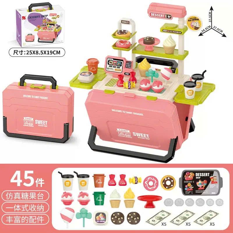  Đồ chơi nhập vai : Vali cửa hàng bánh kẹo - DESSERT SHOP 45 CHI TIẾT, 3ages+, No. 668-162 