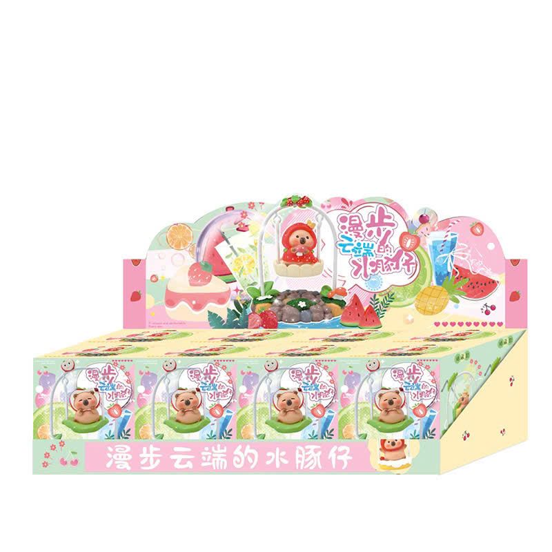  BLINDBOX CAPYBARA : Mô hình Capybara xích đu hoa quả, 15ages+, No. 1040-350 