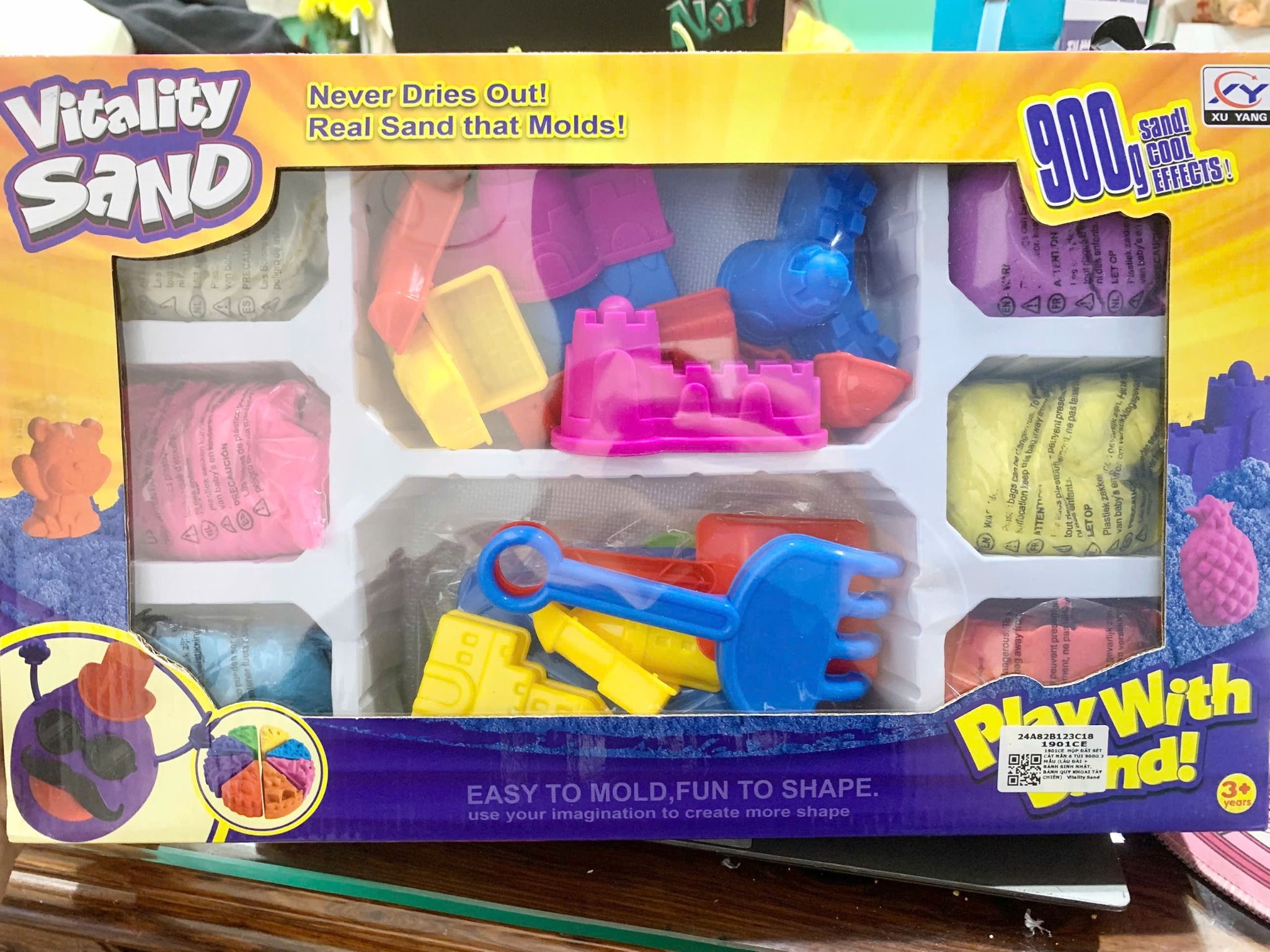  Đồ chơi vận động : Bộ đồ chơi cát nặn Vitality Sand 900g, 6ages+, No. 1901CE 