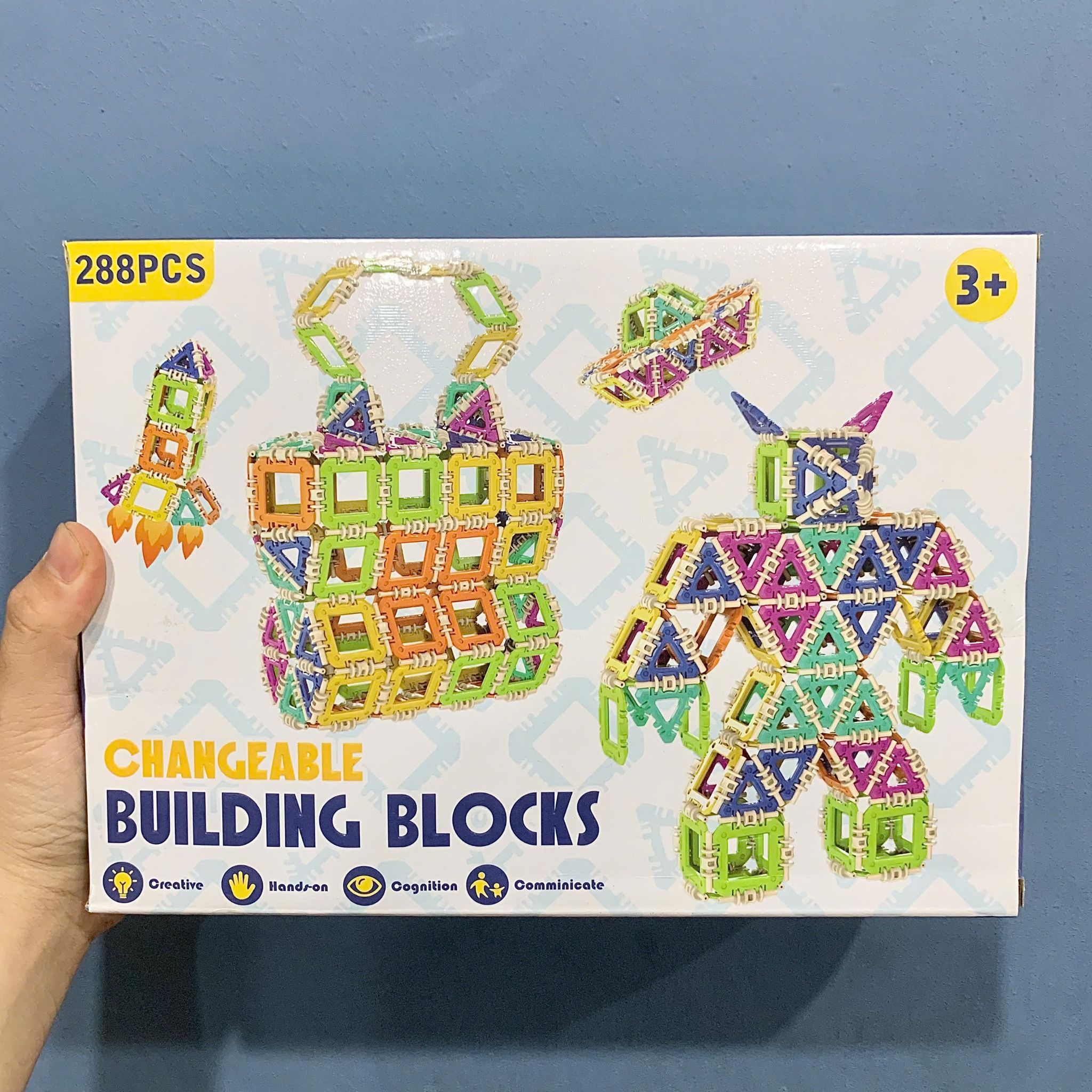  Đồ chơi giáo dục : Bộ lắp ghép Changeable Building Blocks 288 chi tiết, 3ages+, No. 666-4 