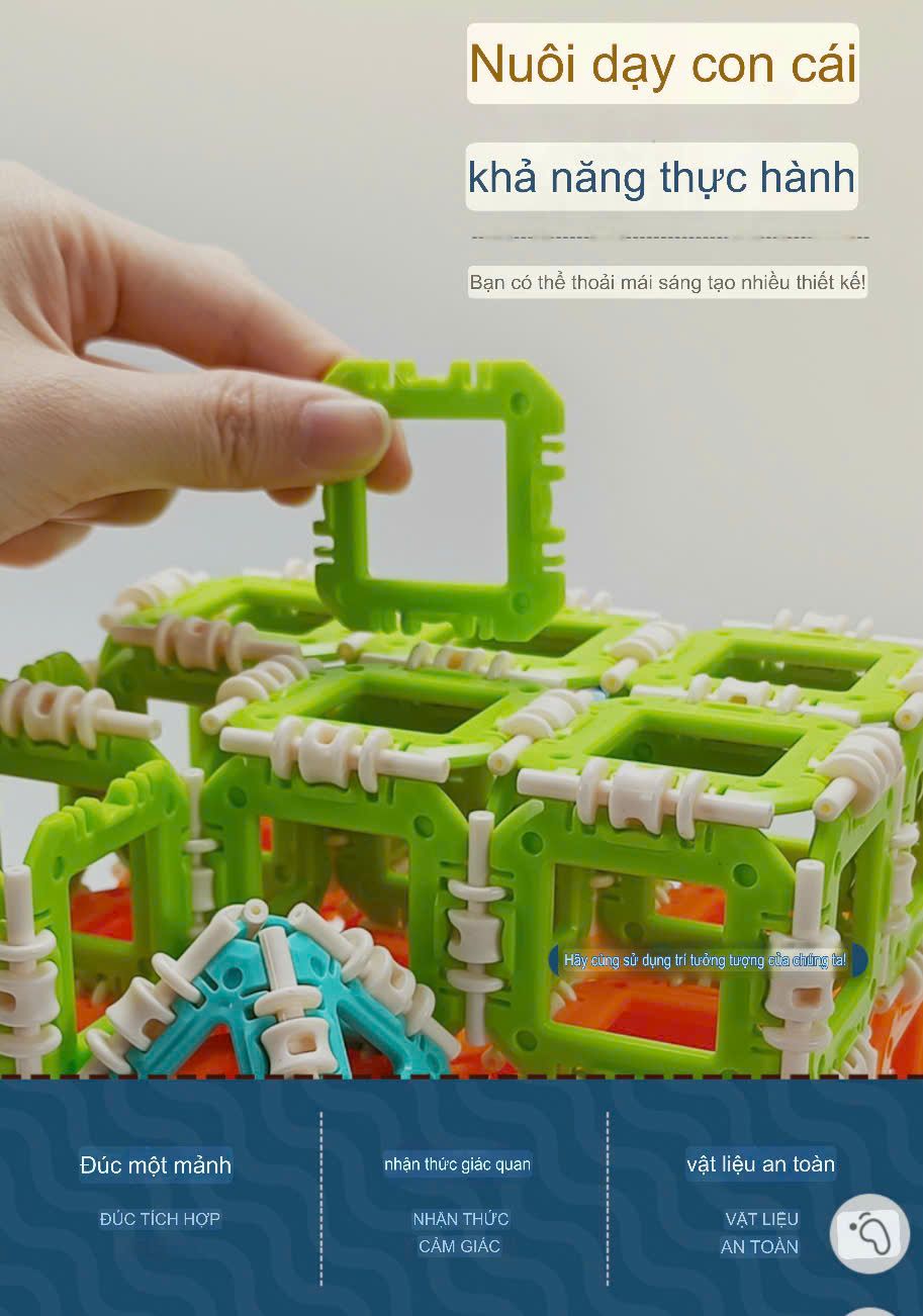  Đồ chơi giáo dục : Bộ lắp ghép Changeable Building Blocks 288 chi tiết, 3ages+, No. 666-4 