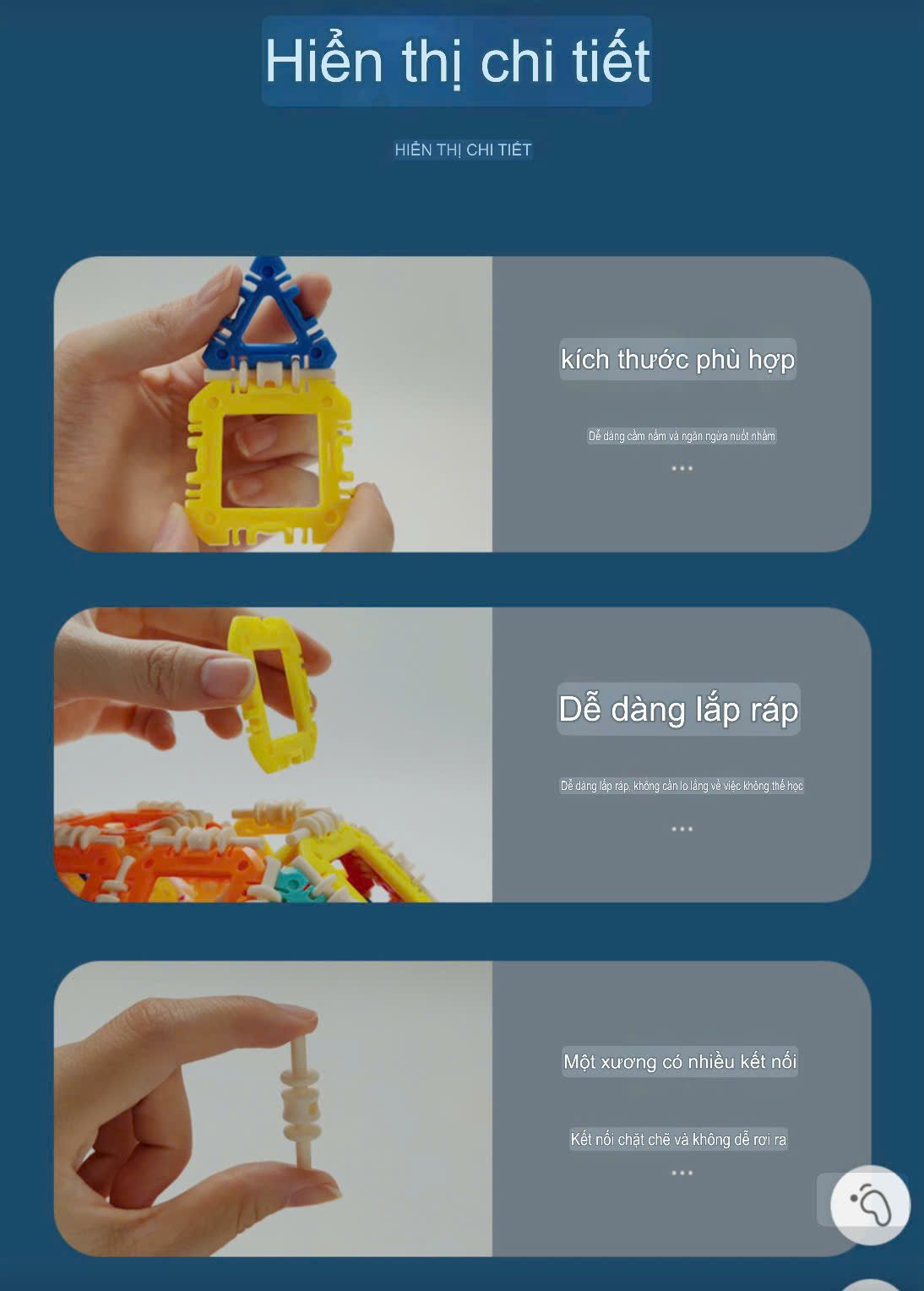  Đồ chơi giáo dục : Bộ lắp ghép Changeable Building Blocks 288 chi tiết, 3ages+, No. 666-4 