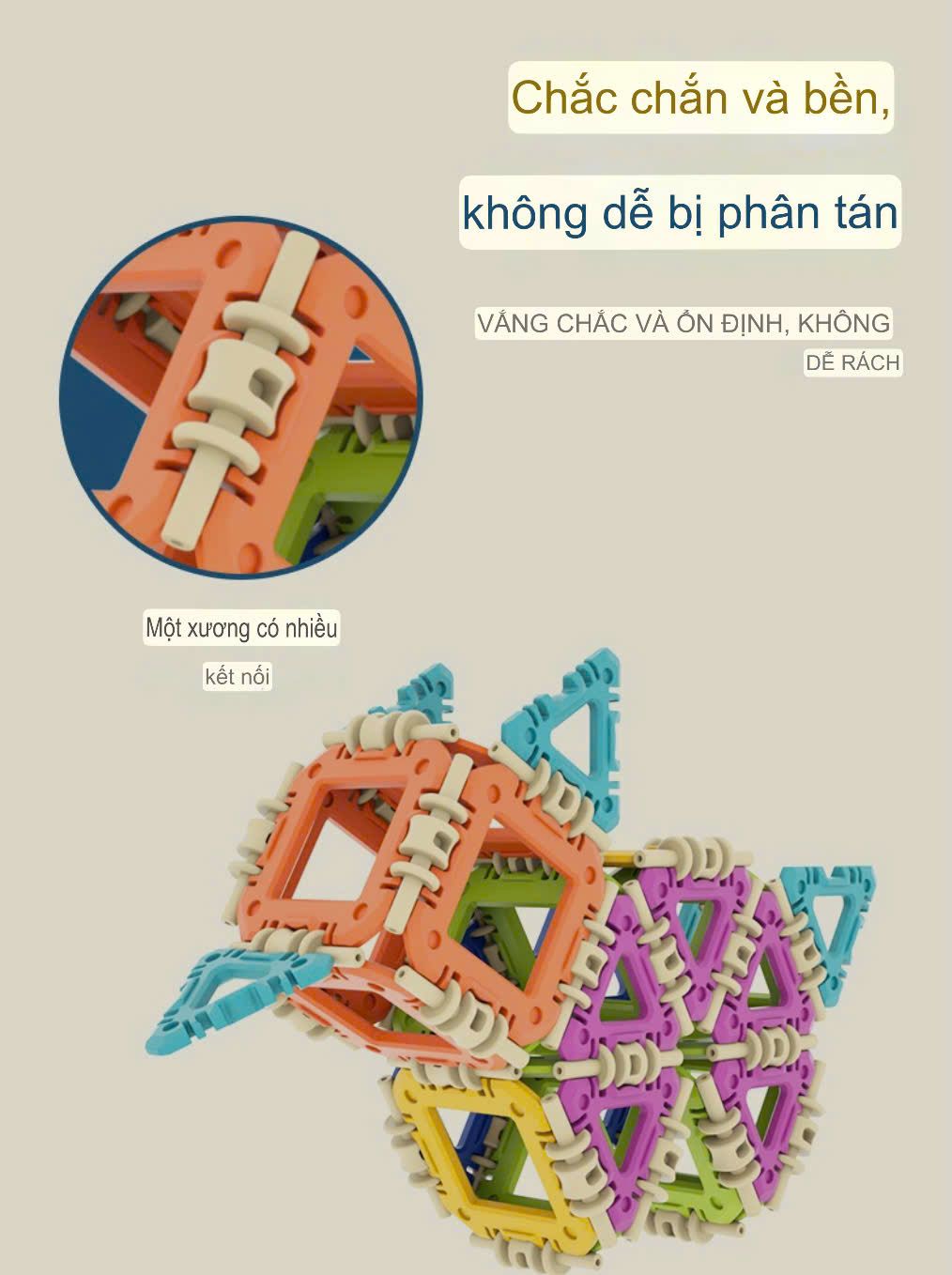  Đồ chơi giáo dục : Bộ lắp ghép Changeable Building Blocks 288 chi tiết, 3ages+, No. 666-4 