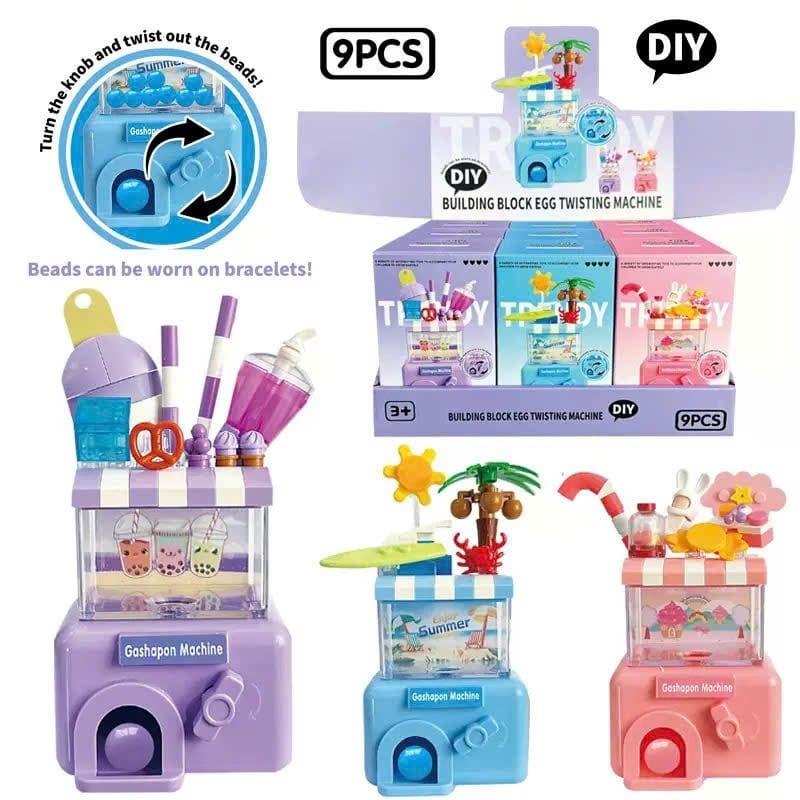  Đồ chơi lắp ráp : ĐỒ CHƠI DIY MÁY XOẮN HẠT – BUILDING BLOCK EGG TWISTING MACHINE (9 PCS), 3ages+, No. M106 