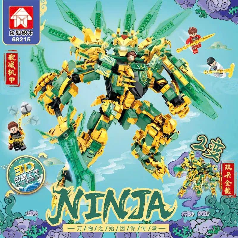  Đồ chơi lắp ráp : Bộ Lắp Ráp Robot Ninja Biến Hình 2 Trong 1 – Hơn 1600-2000 Chi Tiết, 6ages+, No. 68215, 68235, 68255 