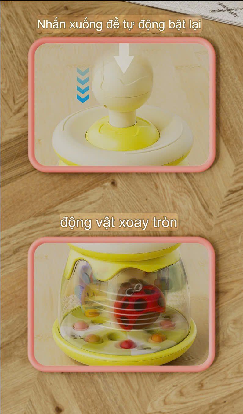  Đồ chơi vận dộng : Đồ Chơi Quay Tay Ong Vui Nhộn Bellcure – Đồ Chơi Xoay Cho Bé 6 Tháng Trở Lên, 6m+, No. AY001 