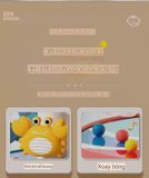  Đồ chơi vận động : Bộ xoay nhấn bạch tuột 3in1 cho bé – PRESS & SPIN FUN, (18M+), No. 6237 