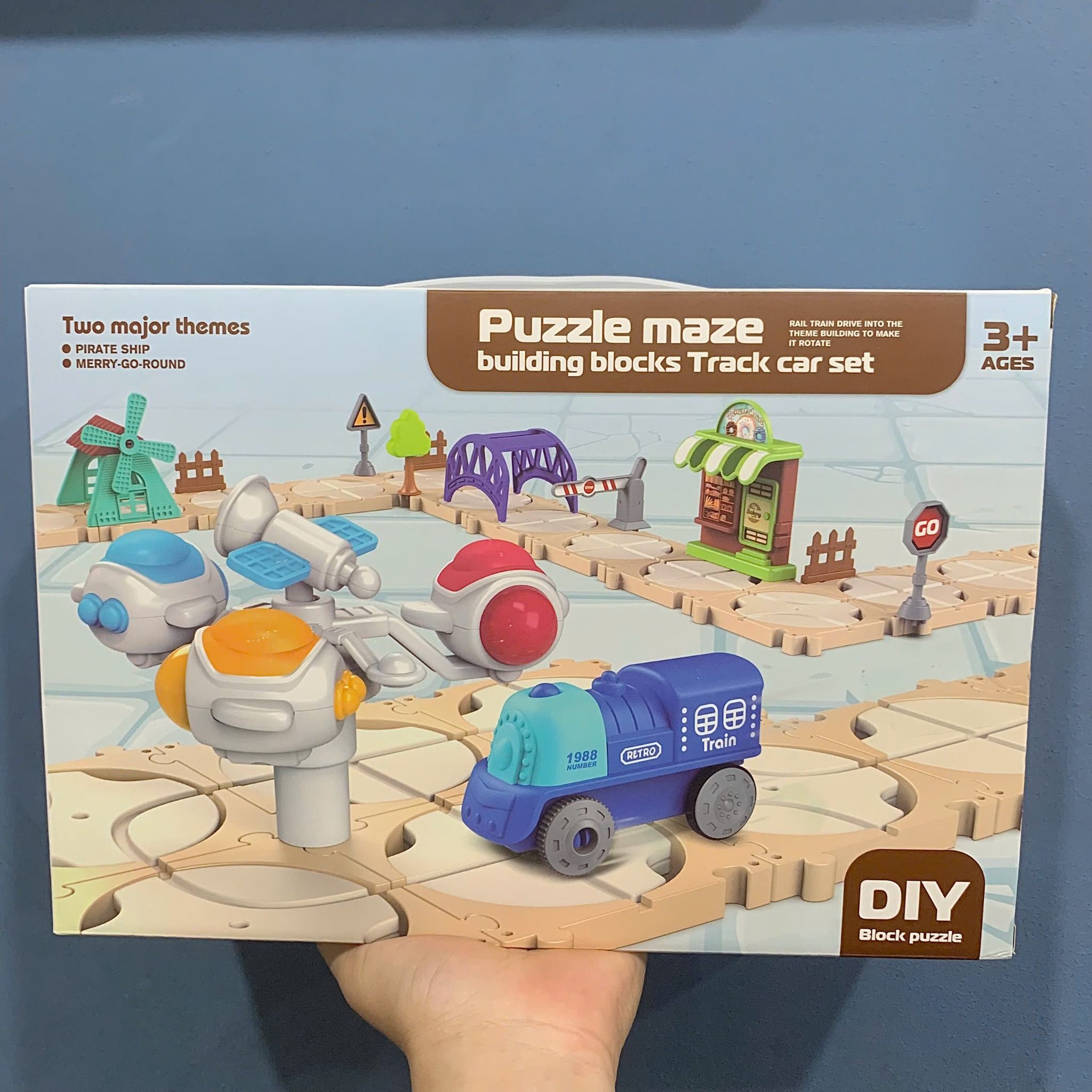  Đồ chơi vận động : Bộ lắp ghép đường ray Puzzle Maze – Building Blocks Track Car Set, 3ages+, No. 5602-1 