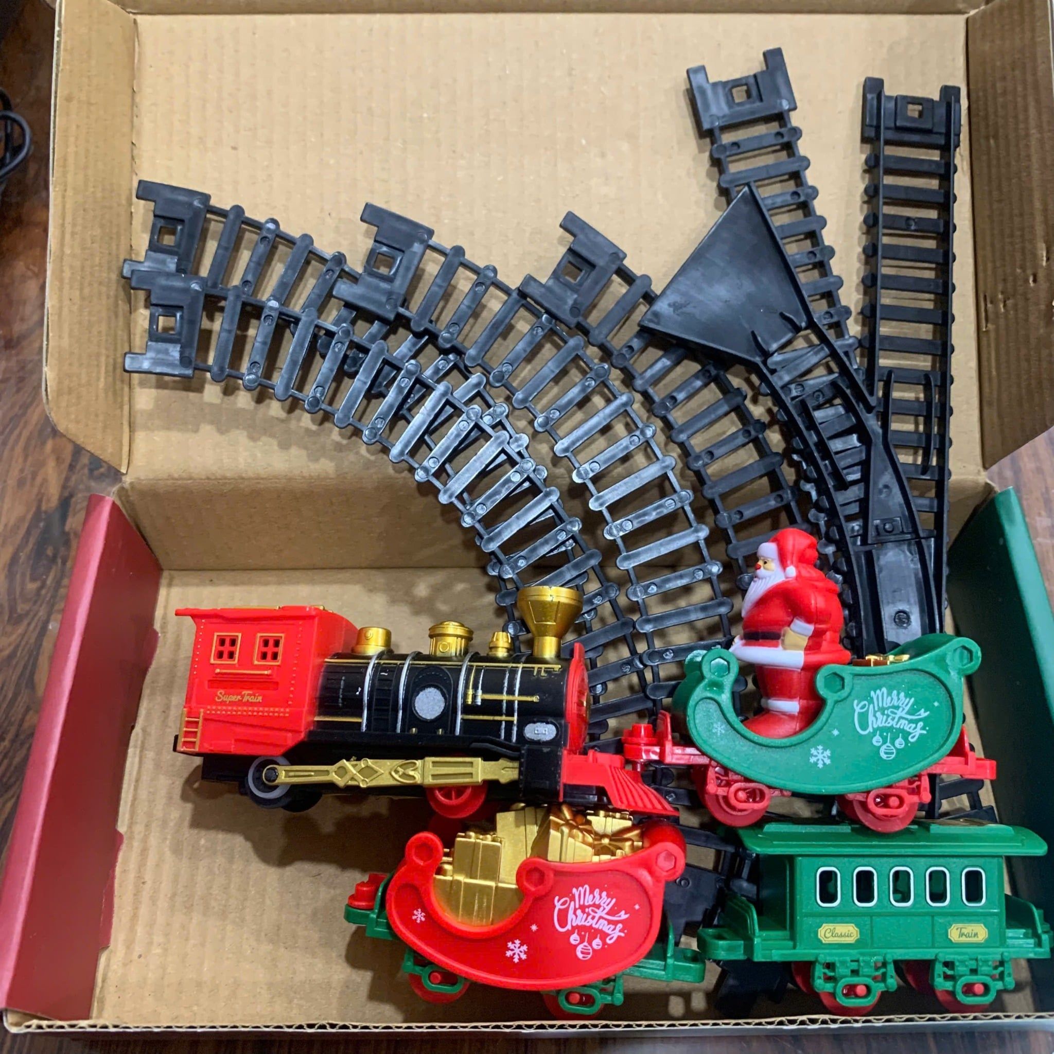  Đồ chơi vận động : Bộ đường ray toa tàu Giáng Sinh - Christmas Rail Train, 3ages+, No. 699-124A 