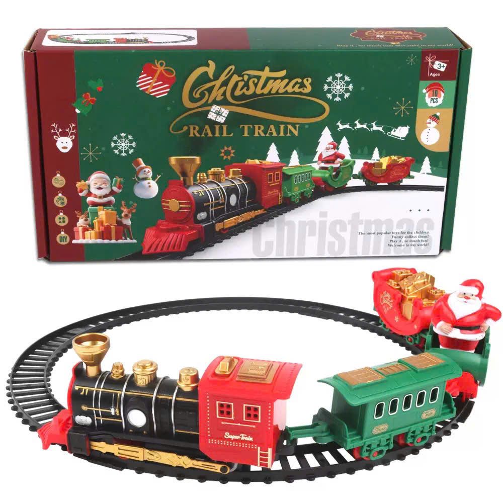  Đồ chơi vận động : Bộ đường ray toa tàu Giáng Sinh - Christmas Rail Train, 3ages+, No. 699-124A 