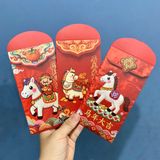  Bao Lì Xì Ngựa Tài Lộc – Phát Tài, Bình An Đầu Năm, set bao lì xì không trùng mẫu 