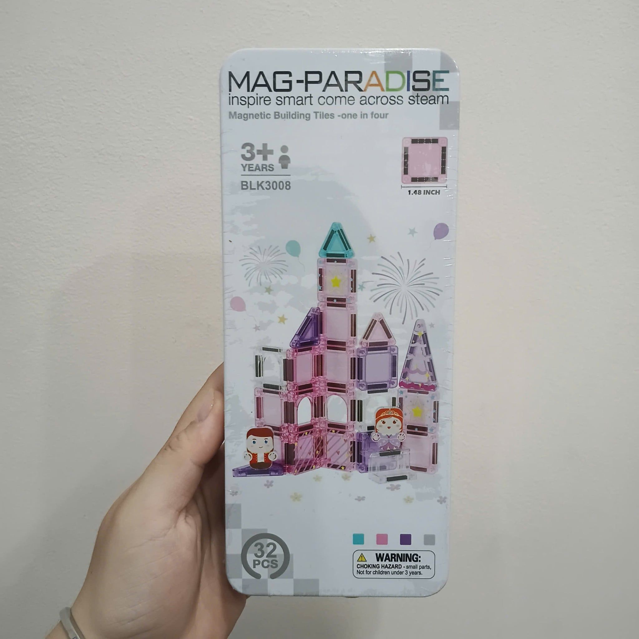  Đồ chơi giáo dục : Bộ Xếp Hình Nam Châm MAG-PARADISE, 32-35pcs, 3ages, No. 3008,09,14,15 
