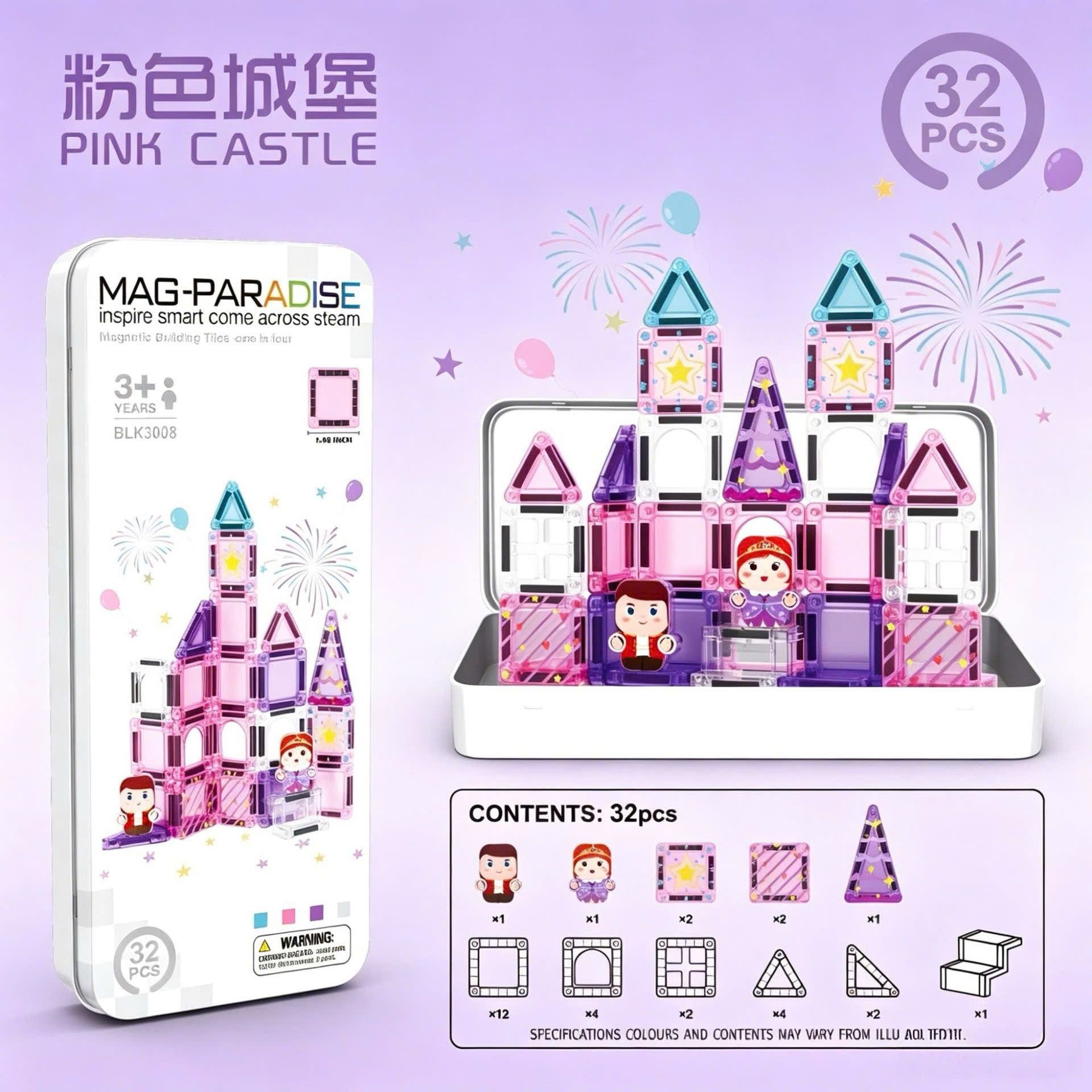  Đồ chơi giáo dục : Bộ Xếp Hình Nam Châm MAG-PARADISE, 32-35pcs, 3ages, No. 3008,09,14,15 