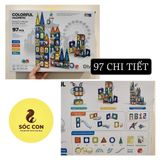  Đồ chơi giáo dục : bộ lắp ráp hình khối ( từ tính ) xây dựng công trình thả bóng, 73pcs & 97pcs, 6Ages+ No. 9917,9918B 
