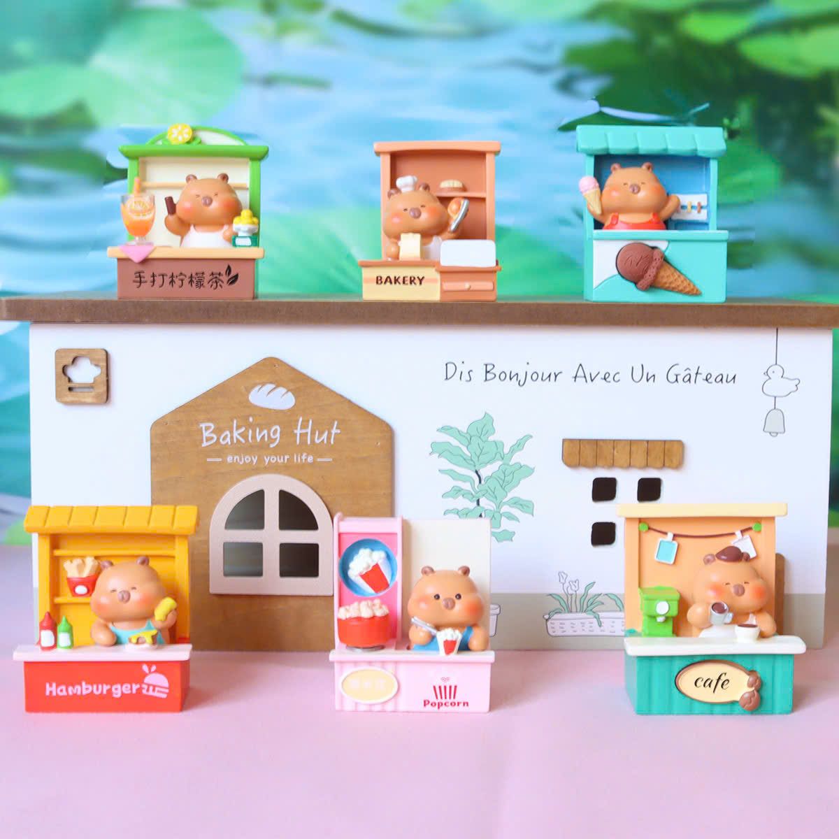  BLINDBOX CAPYBARA : Mô hình Capybara Cửa hàng ẩm thực, 15ages+, No. XJC80231 
