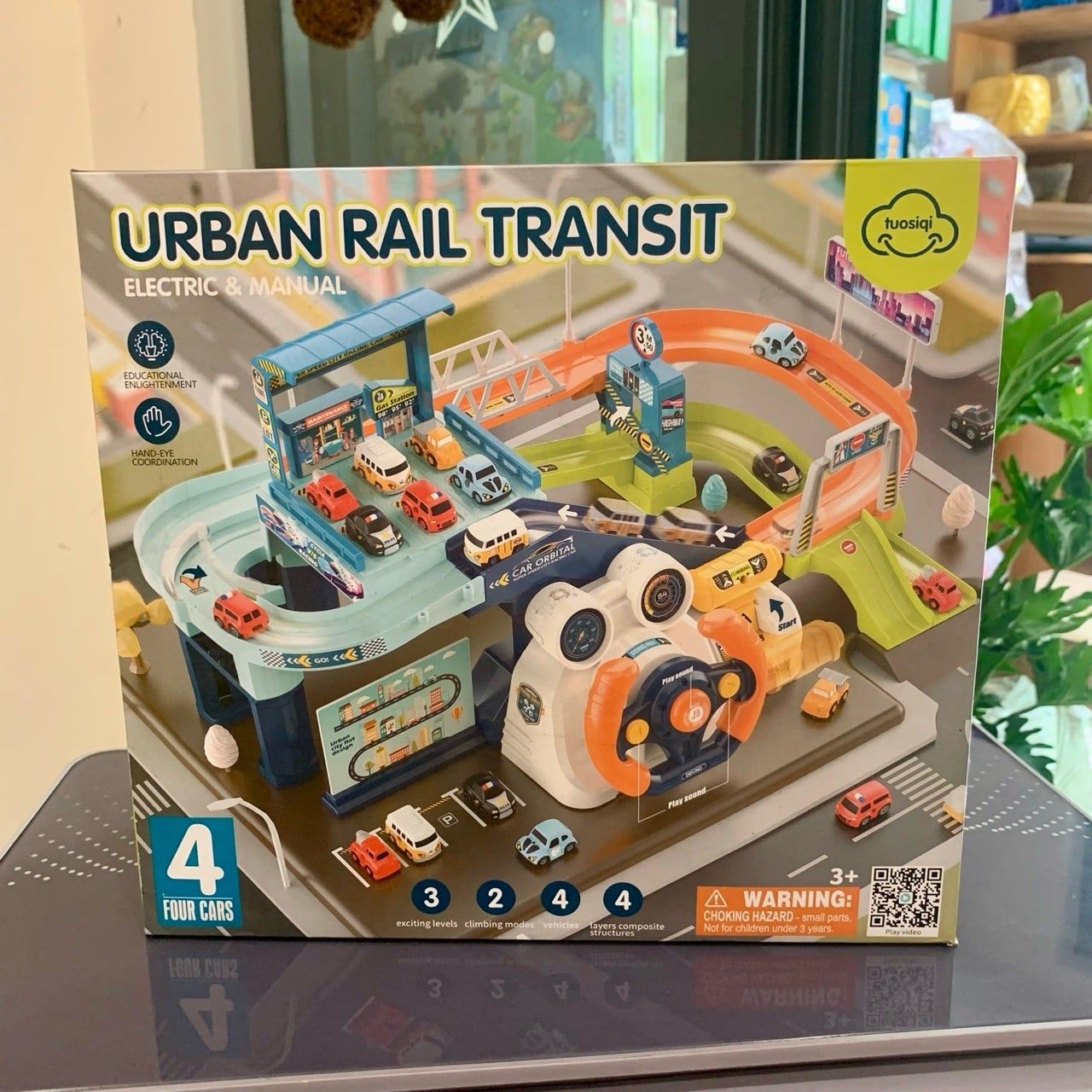  Đồ chơi vận động : ĐỒ CHƠI ĐƯỜNG ĐUA Ô TÔ URBAN RAIL TRANSIT – BỘ THÀNH PHỐ GIAO THÔNG ĐA TẦNG, 3ages+, No. T904A 