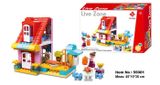  Đồ chơi lắp ráp: Tiệm Bánh Ngọt Đầy Màu Sắc No.55001 68Pcs Age3+ 