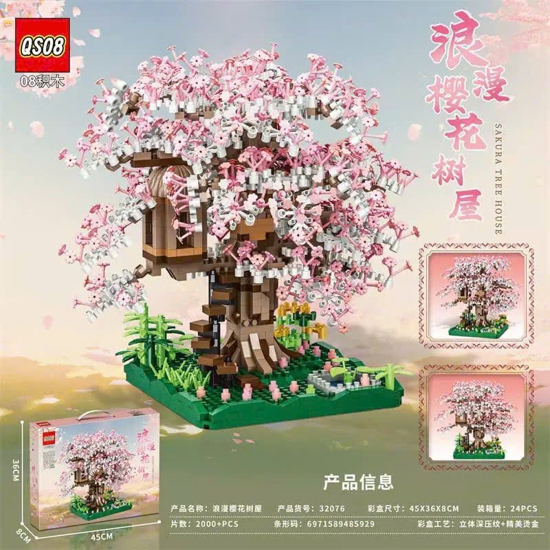  Đồ chơi lắp ráp : Bộ xếp khối Hoa Anh Đào, 2000pcs, 6ages, No. 32076 