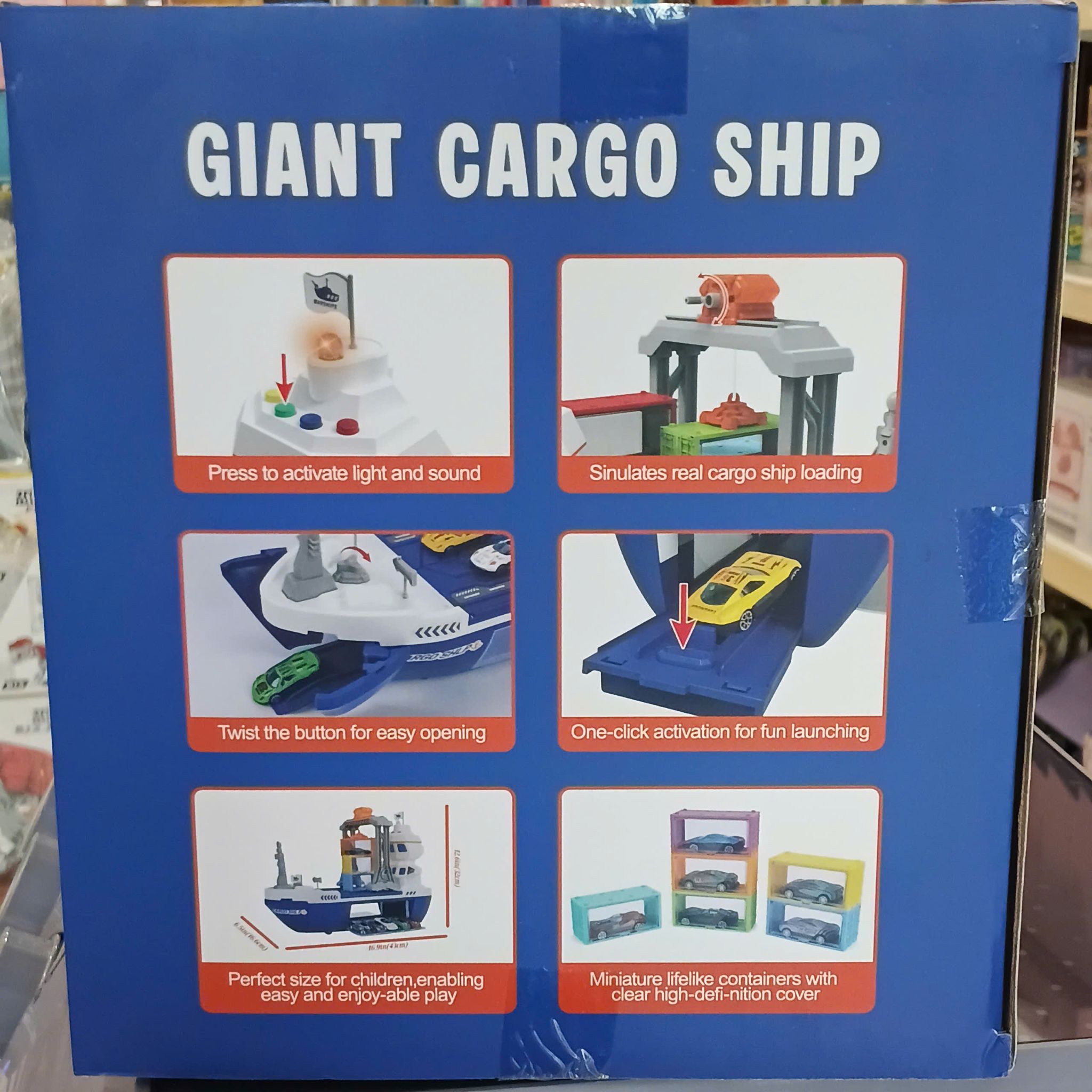  Đồ chơi vận động : Bộ tàu vận tải chở xe – Cargo Ship (12 xe kim loại màu ngẫu nhiên), 3ages, No. TN-1300 