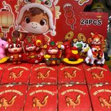  ( CÓ TRÙNG MẪU, GIAO NGẪU NHIÊN ) Set 24 móc khóa nhân vật hoạt hình : Kuromi, BabyCry, BB3, Noel, Ngựa Thần Tài 