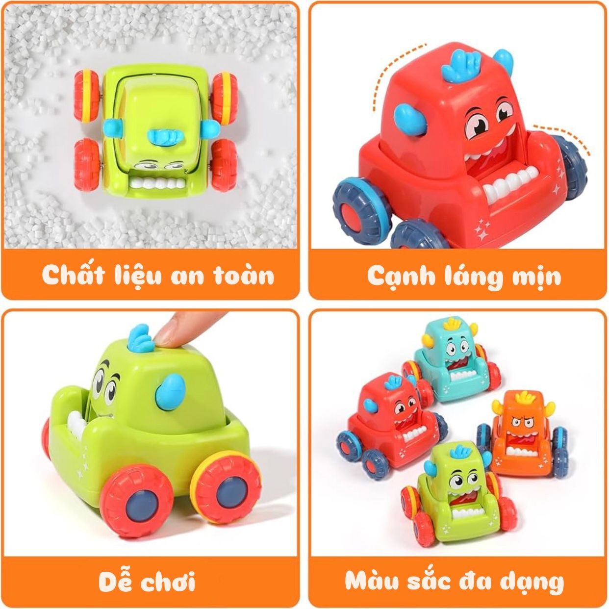  Đồ chơi vận dộng : XE ĐUA QUÁI VẬT DỄ THƯƠNG – XE CHẠY TRỚN CHO BÉ 3921 (HC-705) 