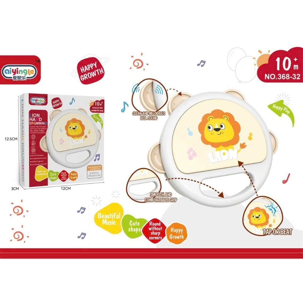  Đồ chơi vận động : Lục lạc cầm tay hình Sư Tử cho bé từ 10 tháng tuổi, No. 368-32 