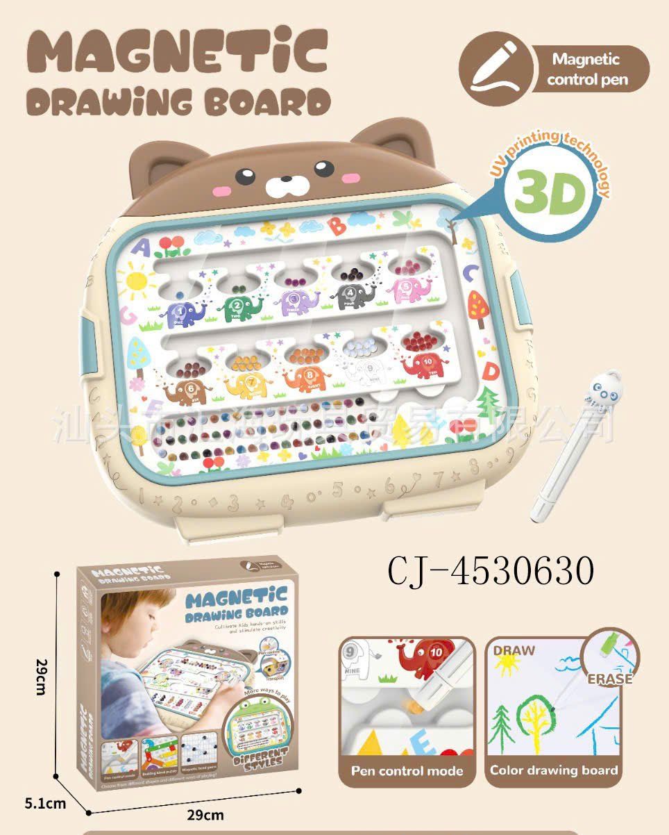  Đồ chơi giáo dục : Bảng vẽ nam châm từ tính - Magnetic Drawing Board, 3ages+, No. 666-7B 