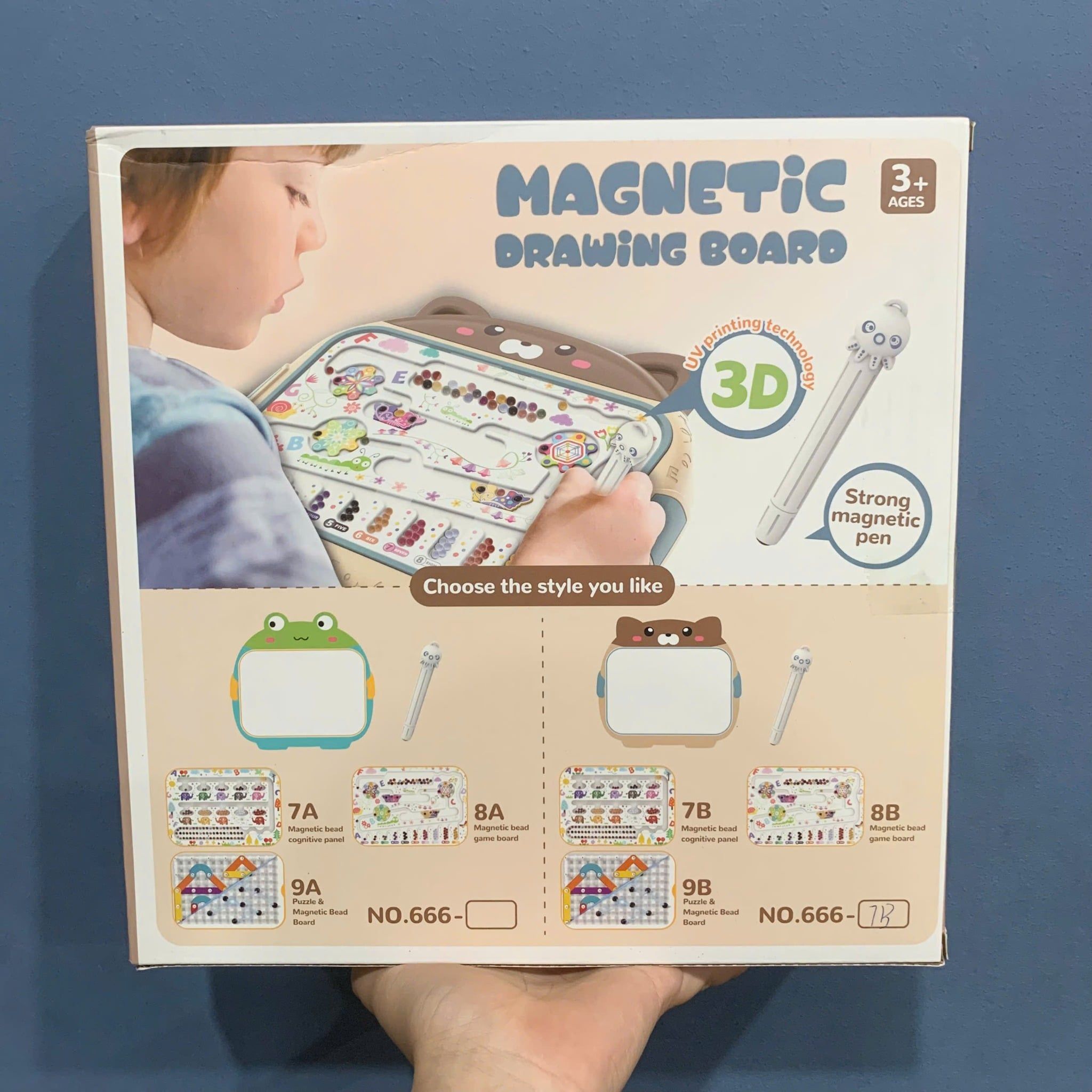  Đồ chơi giáo dục : Bảng vẽ nam châm từ tính - Magnetic Drawing Board, 3ages+, No. 666-7B 