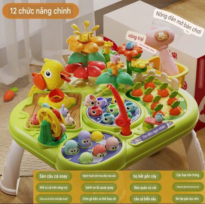  Đồ chơi giáo dục : BÀN ĐỒ CHƠI GIÁO DỤC ĐA NĂNG FARM AMUSEMENT PARK GAME TABLE – NHIỀU TRÒ CHƠI TRONG MỘT 