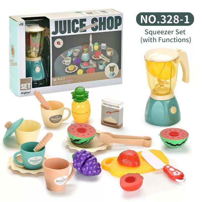  Đồ chơi nhập vai : ĐỒ CHƠI NHÀ BẾP – MÁY XAY SINH TỐ JUICE SHOP 23 CHI TIẾT, 3ages+, No. 328-1 