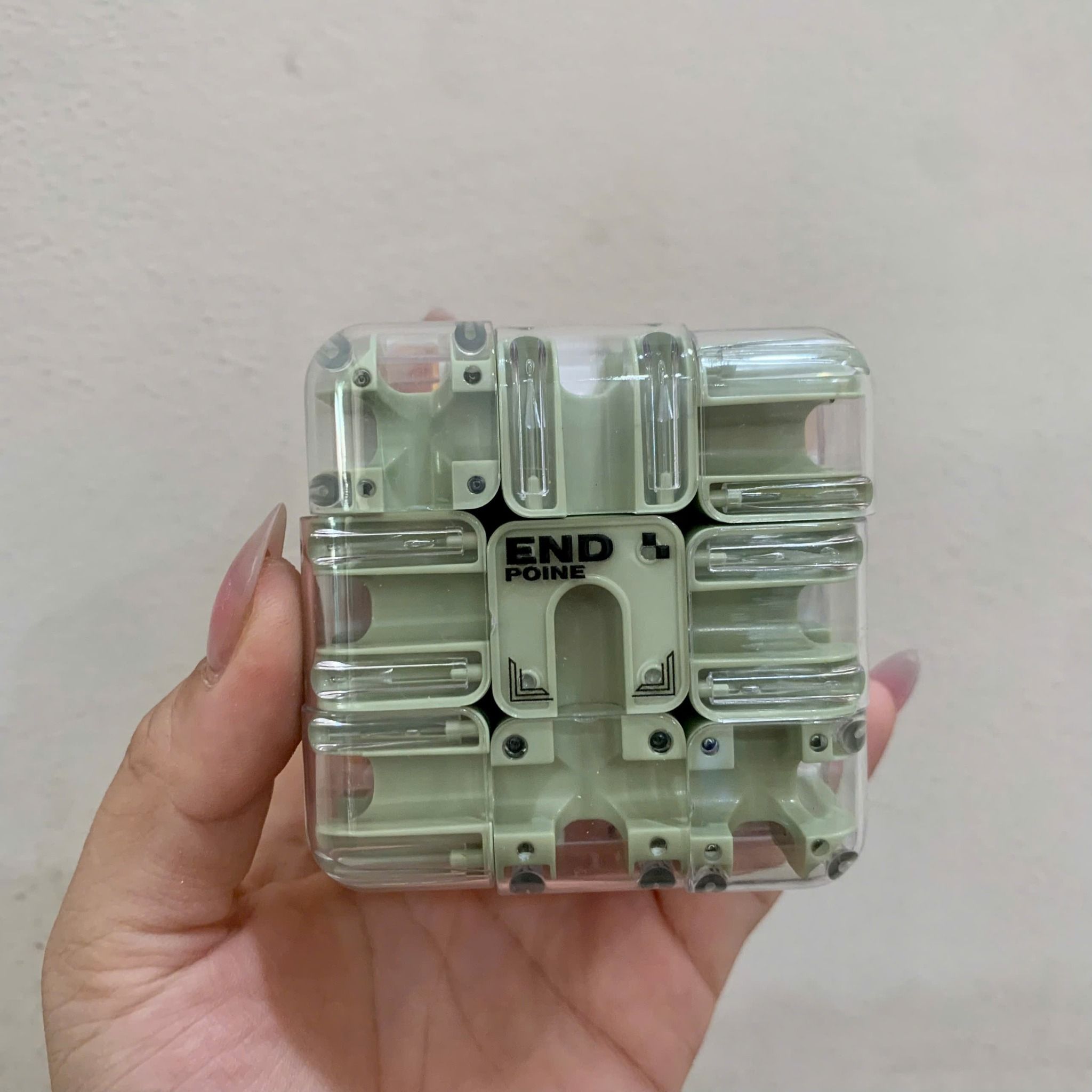  Đồ chơi trí tuệ : Khối Rubik 3D lăn bi trong suốt, giải đố mê cung giúp bé phát triển tư duy logic, 3ages, No. ME-309 