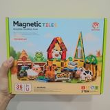 Đồ chơi giáo dục : Bộ xếp hình nam châm Magnetic Tiles Chủ Đề Nông Trại & Khủng Long, 3ages+, No. 188-M507, M523 
