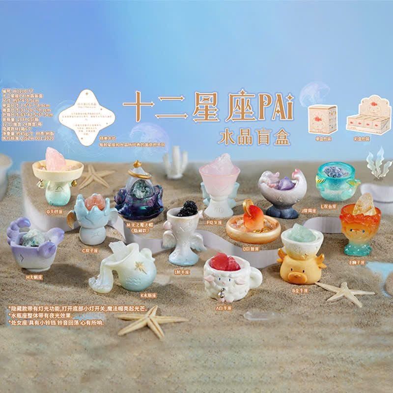  BLINDBOX : Mô hình Đá Pha Lê 12 Cung hoàng đạo, 15ages+, No. W1210-77 