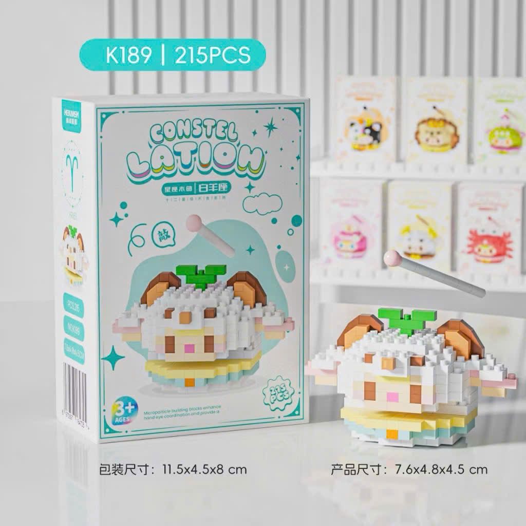  Đồ chơi lắp ráp : Bộ sưu tập mini figure 12 cung hoàng đạo – CONSTELLATION, 3ages+, No. K189-K200 