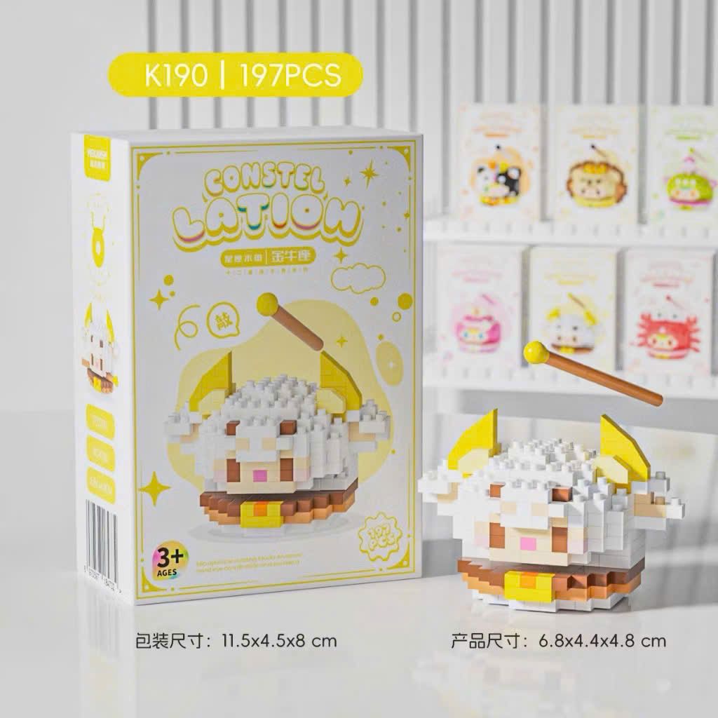  Đồ chơi lắp ráp : Bộ sưu tập mini figure 12 cung hoàng đạo – CONSTELLATION, 3ages+, No. K189-K200 